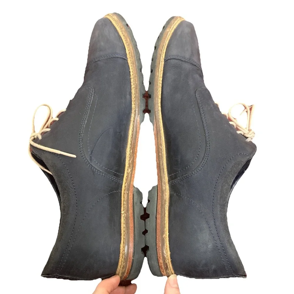 Cole Haan Grand‎ 360 WingTip Leather Navy Blue Dress Shoes Men's Size 11